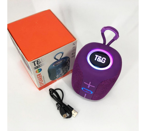 Блютуз акустика с радио TG658, Bluetooth колонка с разноцветной подсветкой со стереозвуком DI-65