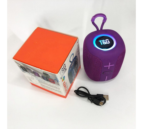 Блютуз акустика с радио TG658, Bluetooth колонка с разноцветной подсветкой со стереозвуком DI-65