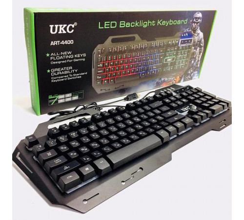 Клавиатура UKC KEYBOARD GK KW-900/4400 проводная с подсветкой мембранная MB-71