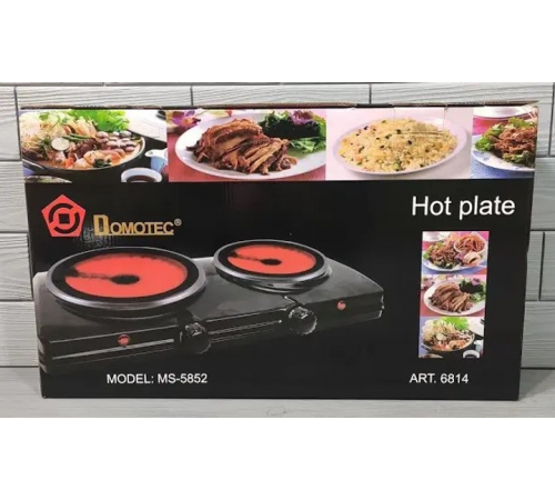 Электроплита Domotec MS-5852, инфракрасная на 2 ячейки, 1200 W