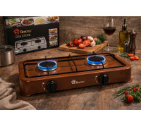 Настольная газовая плита Domotec MS-6602/4063 на 2 конфорки