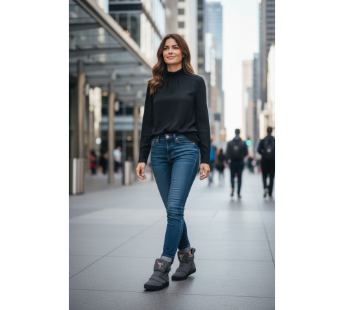 Зимние Ботинки на меху сникерсы Fashion маломерки Коричневый РАСПРОДАЖА