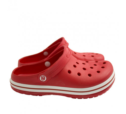 Кроксы женские сабо "Like Crocs" шлепки ежедневные закрытые красные резиновые 38