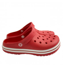 Кроки жіночі сабо "Like Crocs" шльопанці щоденні закриті червоні гумові