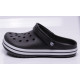 Крокси чорні сабо з великими дірками "Like Crocs" підліток.