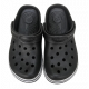 Крокси чорні сабо з великими дірками "Like Crocs" підліток.