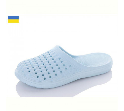 Тапочки шлепанцы пена женские закрытые голубой