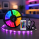 Гнучка світлодіодна стрічка RGB USB 15м / Стрічка на USB на монітор, меблі + пульт / LED стрічка від павербанку за 438 грн