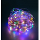 Xmas гирлянда 50 Led 5M(Copper) на медной проволоке (Капля росы) M MULTI работает от батареек+USB Мультицвет