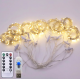Светодиодная гирлянда штора роса на проволоке 3х2 м 200 LED пульт + USB теплый белый