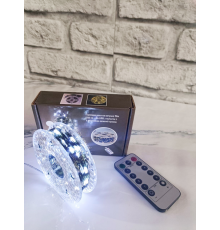 Гирлянда на катушке Роса 50 м,500 LED с пультом Белый