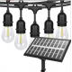Ретро гирлянда на мощной солнечной батарее 5 м 15 лампочек Bulbs