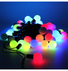 Гирлянда матовый шарик 80LED 7м (флеш) RGB, Новогодняя бахрама, Светодиодная гирлянда, Уличная гирлянда