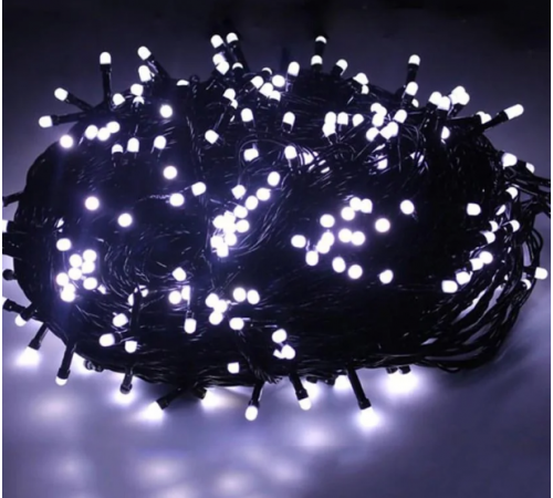 Светодиодная Гирлянда нить 101 led RGB разноцветная (черный провод) 9 м