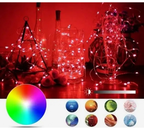 Новогодняя умная светодиодная гирлянда Encora Xmas Lights, 100LED, 10М с управлением через Bluetooth