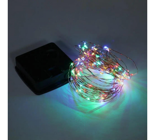 Уличная гирлянда с солнечной панелью / Светодиодные гирлянды с RGB подсветкой 10м 100LED (SFK-15)