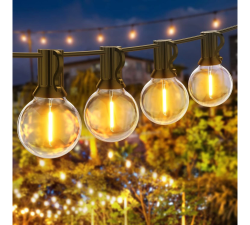 Светодиодная гирлянда 10 метров, 25 LED, статический режим, питание 220В
