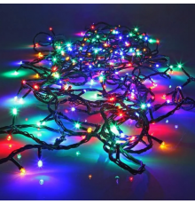 Светодиодная гирлянда нить разноцветная 100 led Rice, RGB 8 режимов свечения 9 м