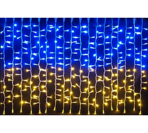 Патриотическая гирлянда штора Флаг Украины 2*2м 160 LED классическая IP44