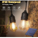 Ретро гирлянда на мощной солнечной батарее 5 м 15 лампочек Bulbs