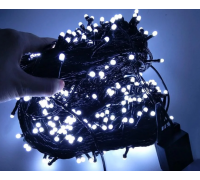 Светодиодная Гирлянда нить 101 led Белая (черный провод)
