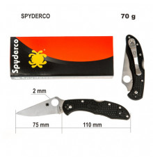 Складной нож Spyderco Delica 4 черный. (7).a3255