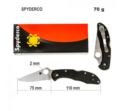 Складной нож Spyderco Delica 4 черный. (7).a3255 за 600 грн