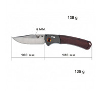 Складной нож Benchmade Mini Crooked River. (АТ50).a3128