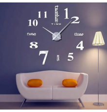 Великий настінний годинник Horloge 3D DIY кварц 27/37/47 55 см. Світяться вночі