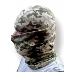 Балаклава чоловіча тактична підшоломник піксель трикотаж літня Tactical Balaclava