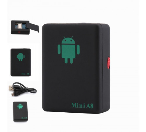 GPS трекер Mini A8 с прослушкой, GSM сигнализация, гпс трекер
