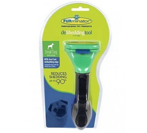 Фурминатор c кнопкой для маленьких длинношерстных собак FURminator short Hair Small Dog 4.5 см