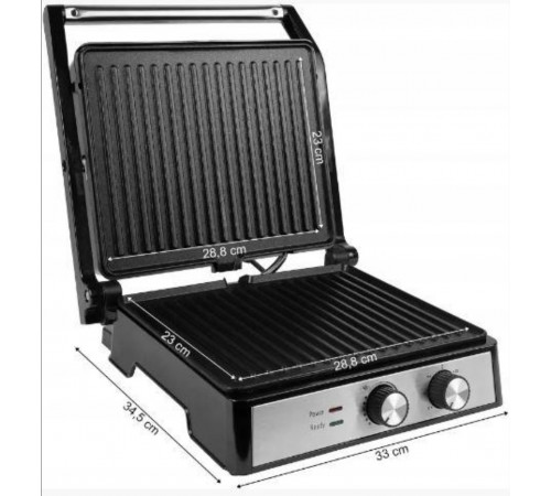 Электрогриль контактный прижимной со съемными пластинами 3500W Zepline ZP-086 (3) за 3737 грн