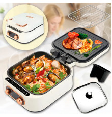 Многофункциональный гриль RAF R.5409 3в1 / Сковорода- Гриль Hot Pot Grill 2.5L / Сковорода-гриль раскладная 1800 Вт