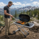 Газовий гриль Weber Traveler 100 х 45 х 80 см / Портативний газовий гриль / Барбекю для природи