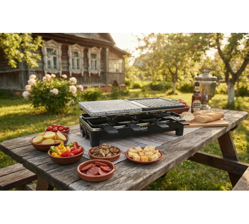 Приготування на грилі Cheese Grill Machine R.5425 RAF / Електрогриль відкритий з антипригарним покриттям Електричний гриль 1500 Вт