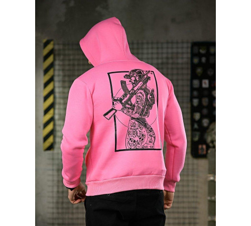 Милитари худи на флисе GENESIS AK47 pink ПП8070