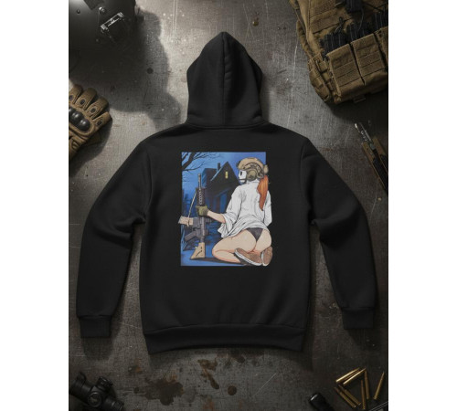 Милитари худи на флисе GENESIS Girl black ПП8239