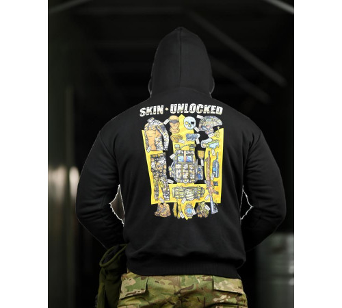 Милитари худи CROP Skin unlocked ВТ5290