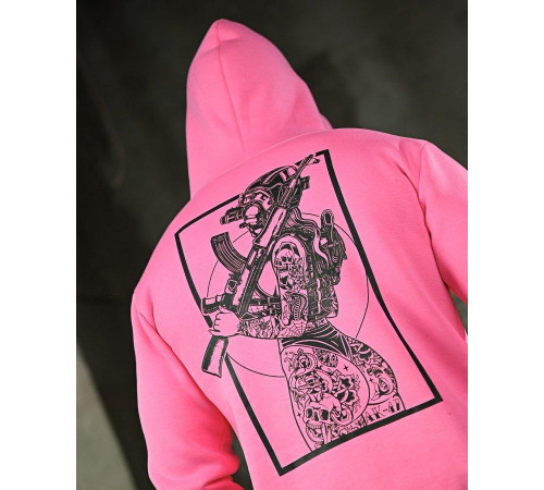 Милитари худи на флисе GENESIS AK47 pink ПП8070