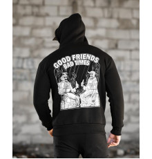 Милитари худи на флисе GENESIS Friends black ВТ6846