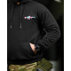 Милитари худи CROP худи color black ПП7876