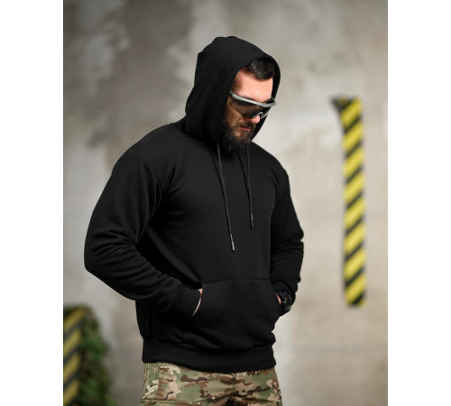 Милитари худи CROP black ТР6750