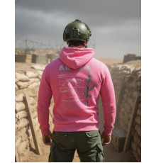 Милитари худи на флисе GENESIS AK pink ВТ6782