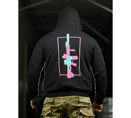 Милитари худи CROP худи color black ПП7876