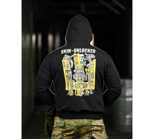 Милитари худи CROP Skin unlocked ВТ5290