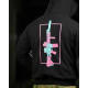 Милитари худи CROP худи color black ПП7876