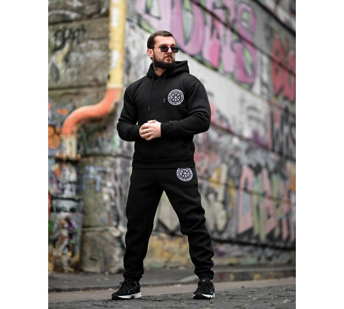 Зимний милитари костюм на флисе Смерть зачекає black ВТ6889
