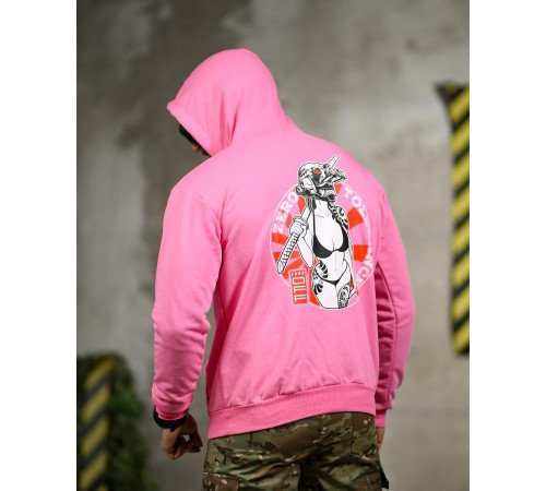 Милитари худи CROP pink ТР6747
