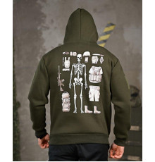 Милитари худи на флисе GENESIS Armor oliva ПП8141